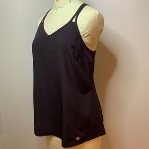 TEK GEAR Black Double Strap Tank